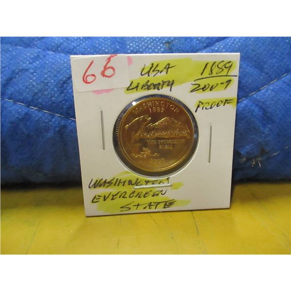 1859 - 2007 USA WASHINGTON STATE LIBERTY PROOF QUARTER