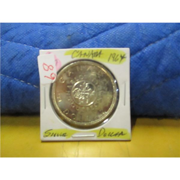 1964 UNCIRCULATED CANADA SILVER DOLLAR
