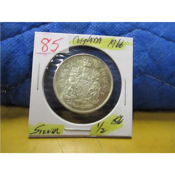 1966 CANADA SILVER HALF DOLLAR