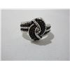 Image 2 : NEW:  STERLING SILVER WHITE & BLACK CZ RING (SIZE 8)