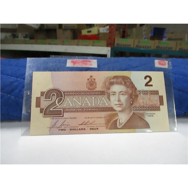 1986 UNCIRCULATED CANADA BIRD SERIES LAST OF CANADA $2 BILLS