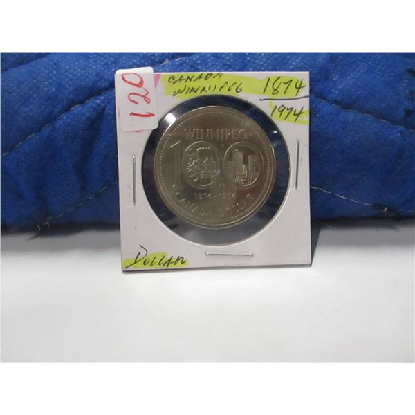 1874 - 1974 WINNIPEG CANADA DOLLAR