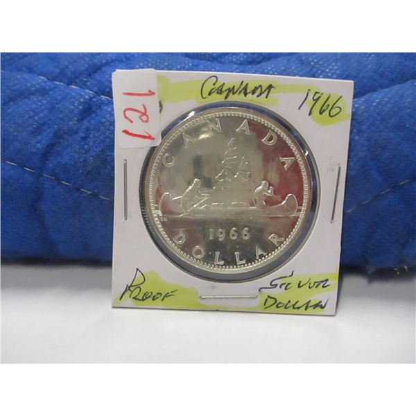 1966 PROOF CAMEO CANADA SILVER DOLLAR