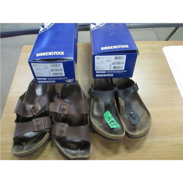 2 PAIR OF USED SANDALS (SIZE 39 & 43)