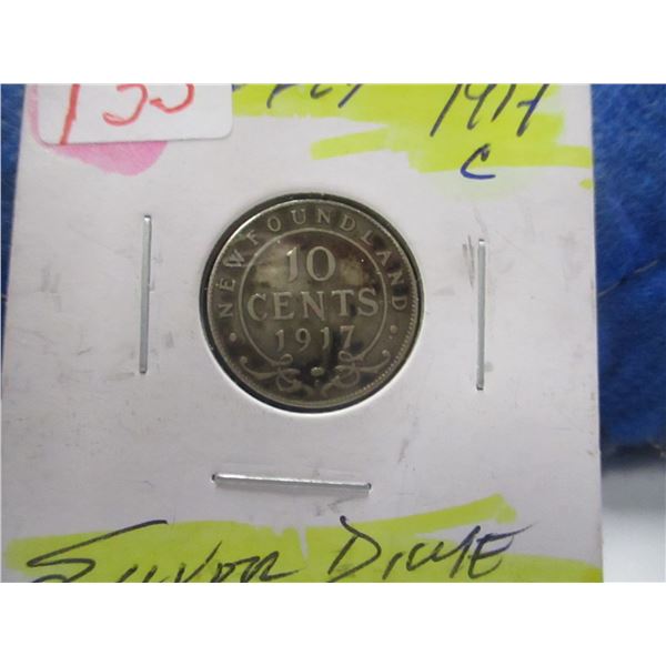 1917C NEWFOUNDLAND SILVER DIME