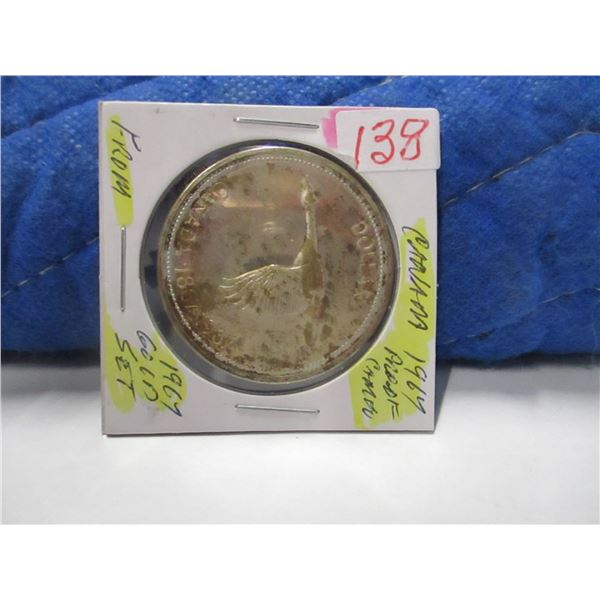 1967 PROOF CAMEO CANADA SILVER DOLLAR (FROM 1967 GOLD SET)
