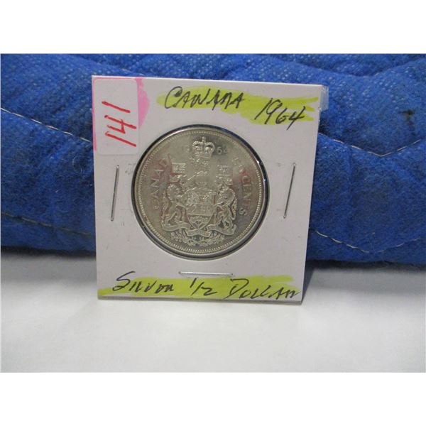 1964 CANADA SILVER HALF DOLLAR