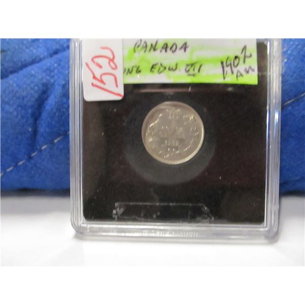1902 AU CANADA KING EDWARD VII SILVER FIVE CENT