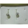 Image 1 : NEW:  RHINESTONE CZ FLOWER BALL EARRINGS (5MM)