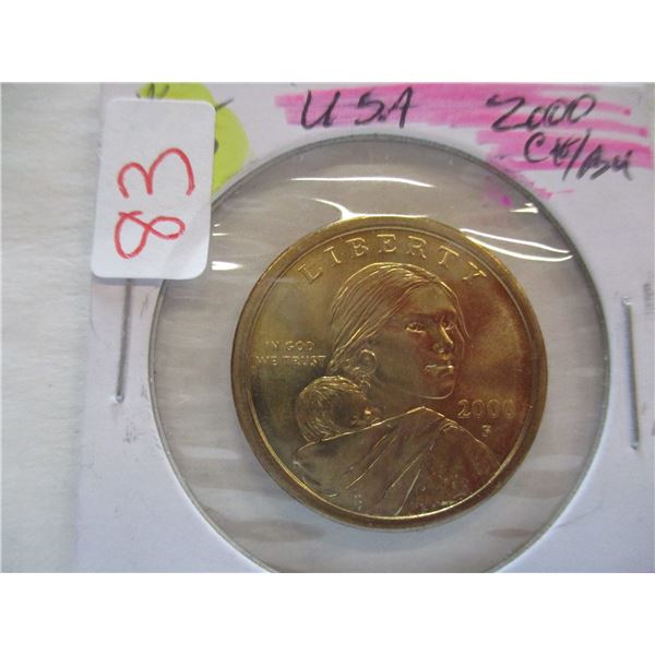 2000 CH/BU USA LIBERTY SACAWEGIA MINT DOLLAR