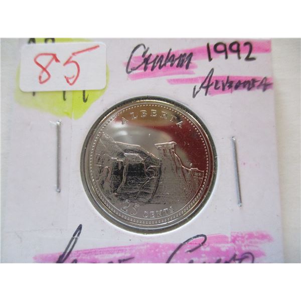 1992 PROOF/CAMEO ALBERTA QUARTER