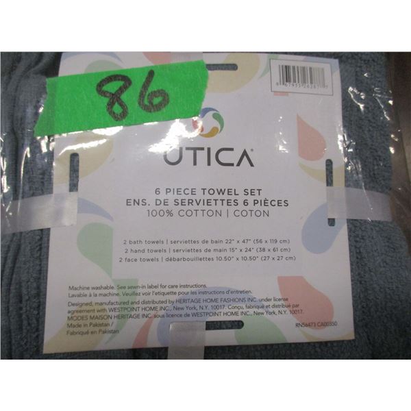 NEW:  6 PIECE TOWEL SET (BLUE)