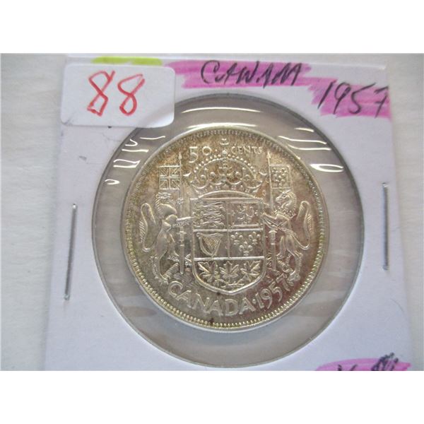 1957 CANADA SILVER HALF DOLLAR