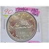Image 1 : 1957 (3 WATERLINE) CANADA SILVER DOLLAR