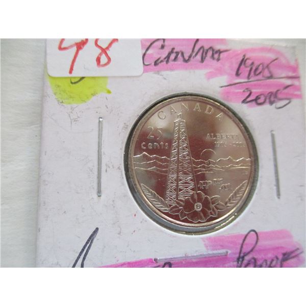 1905 - 2005 PROOF ALBERTA OIL WELL CANADA QUARTER