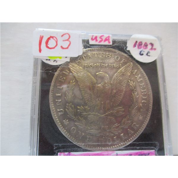 1882 (C-C) CARSON CITY USA SILVER DOLLAR (NOT TESTED - AS IS)