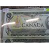 Image 1 : 1973 SET OF SEQUENTIAL SERIAL NUMBER LAST OF CANADA $1 BILLS