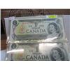 Image 2 : 1973 SET OF SEQUENTIAL SERIAL NUMBER LAST OF CANADA $1 BILLS