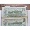 Image 4 : 1973 SET OF SEQUENTIAL SERIAL NUMBER LAST OF CANADA $1 BILLS