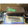 Image 1 : BOX C/W RADIO, PENCIL SHARPENER, MISC