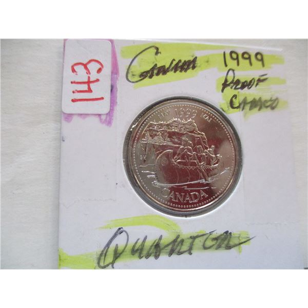 1999 PROOF CAMEO CANADA MONTH OF MAY QUARTER