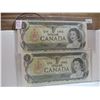 Image 1 : 1973 SET OF SEQUENTIAL SERIAL NUMBER LAST OF CANADA $1 BILLS