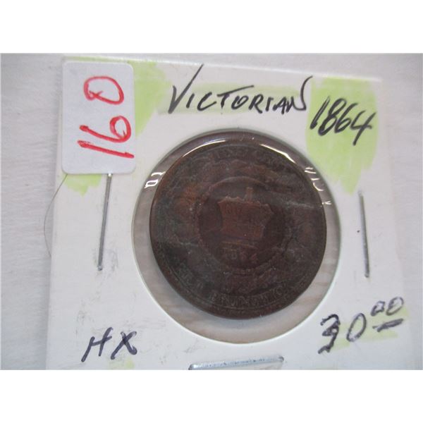 1864 VICTORIAN NEW BRUNSWICK LARGE PENNY
