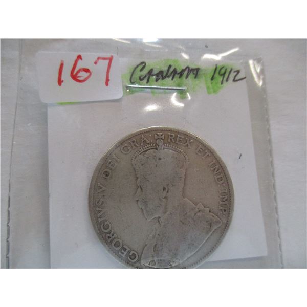 1912G KING GEORGE V CANADA SILVER HALF DOLLAR