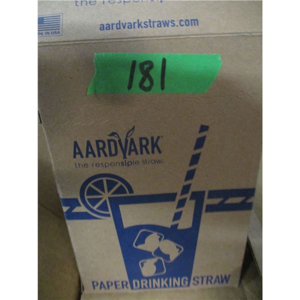 FREIGHT DAMAGE (AS IS):  BOX C/W APPROX. 400 A&W DRINK STRAWS