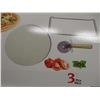Image 3 : FREIGHT DAMAGE (AS IS):  BOX OF 3 - 15" PIZZA STONES & RACK