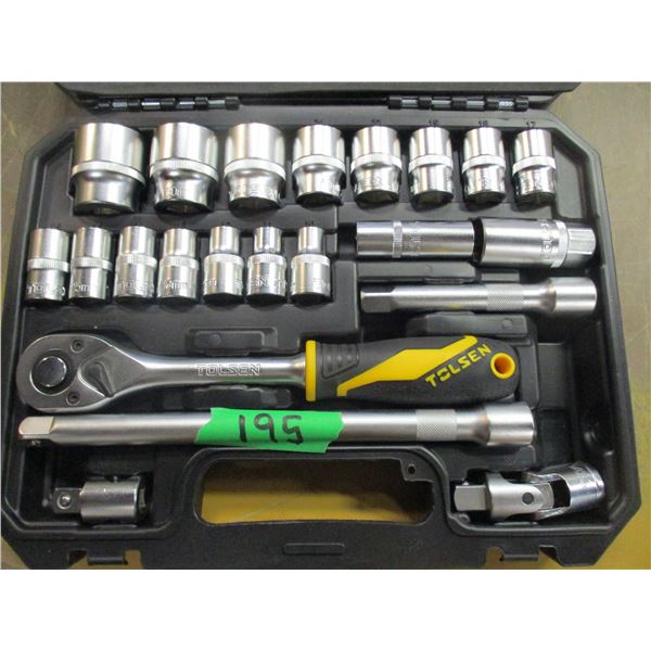 FREIGHT DAMAGE (AS IS):  TOLSEN 1/2" DRIVE SOCKET SET