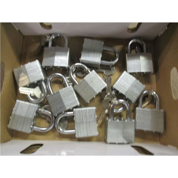 FREIGHT DAMAGE (AS IS):  BOX C/W 11 LOCKS & KEYS