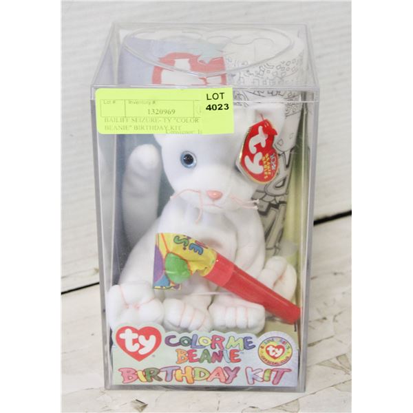 BAILIFF SEIZURE- TY "COLOR ME BEANIE" BIRTHDAY KIT