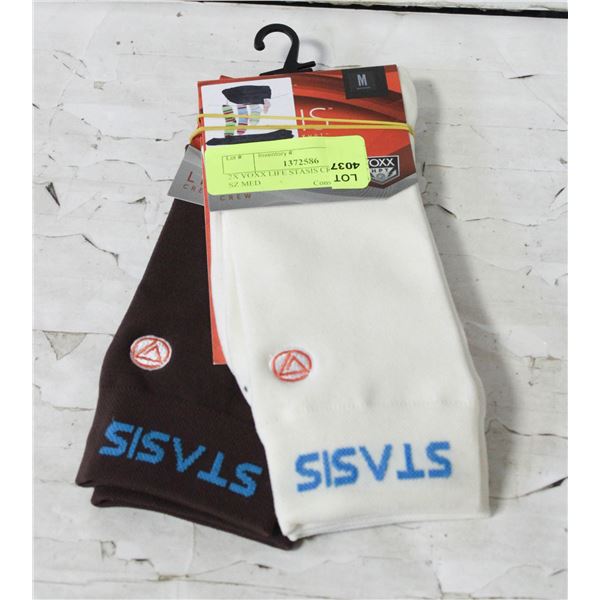 2X VOXX LIFE STASIS CREWSOCKS SZ MED