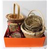 Image 1 : 1 DOZEN DIFFERENT SIZED WICKER BASKETS