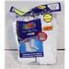 Image 1 : WHITE CREW SOCKS 12-16 SIZE 6-PACK FRUIT OF LOOM