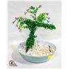 Image 1 : FAUX FLOWER DECOR IN OPEN FACED POT