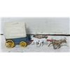 Image 1 : VINTAGE CAST METAL HORSE & CHUCK WAGON