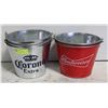 Image 1 : 5X BEER BUCKETS, 3L STEEL PAILS