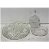 Image 1 : 2 STAR OF DAVID GLASS PLATTER & PINWHEEL