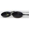 Image 1 : 2 LARGE CAST IRON FRY PANS TOGETHER-ESTATE