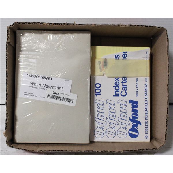 500 WHITE PAPER SHEETS, SZ 6”X9” &