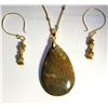 Image 1 : 19) NATURAL KAMBABA JASPER PEAR SHAPED