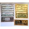 Image 2 : 11) LOT OF 2 COMPLETE SETS OF US FOIL BANKNOTES: