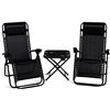 Image 1 : 2 NEW SERINE LIFE 0 GRAVITY CHAIRS WITH END TABLE