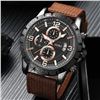 Image 2 : NEW 4 PC BROWN WATCH SET WITH DATE IN BOX