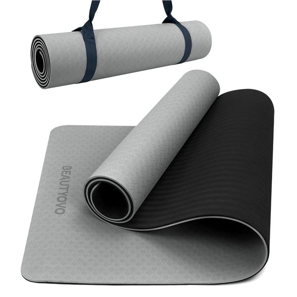 NEW TPE YOGA MAT GREY