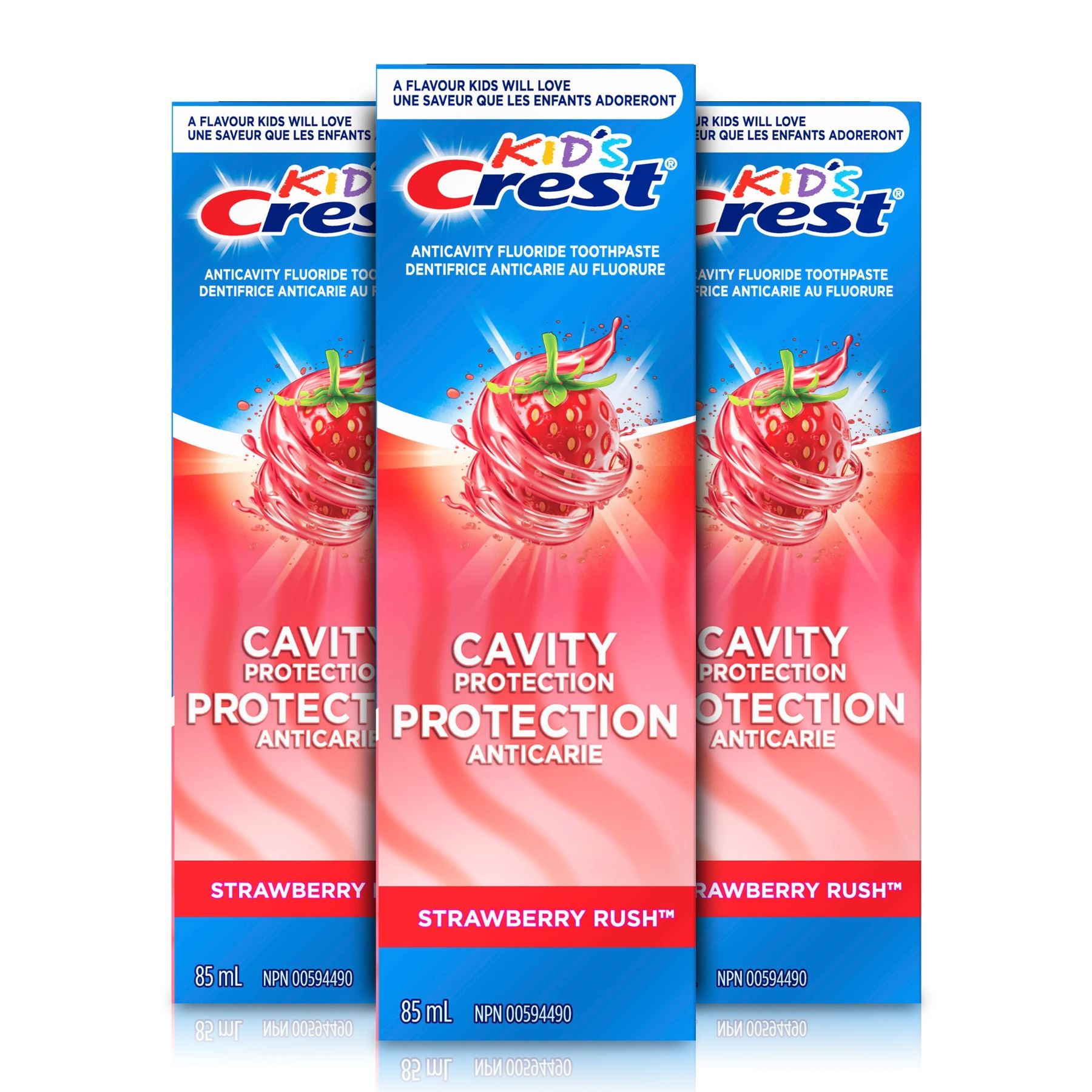 Crest Raspberry Rush NEW 4 X 500ML CREST KID STRAWBERRY RUSH TOOTHPASTE - Kastner Auctions