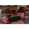 Image 1 : GLASS TOP WOOD COFFEE TABLE - ESTATE