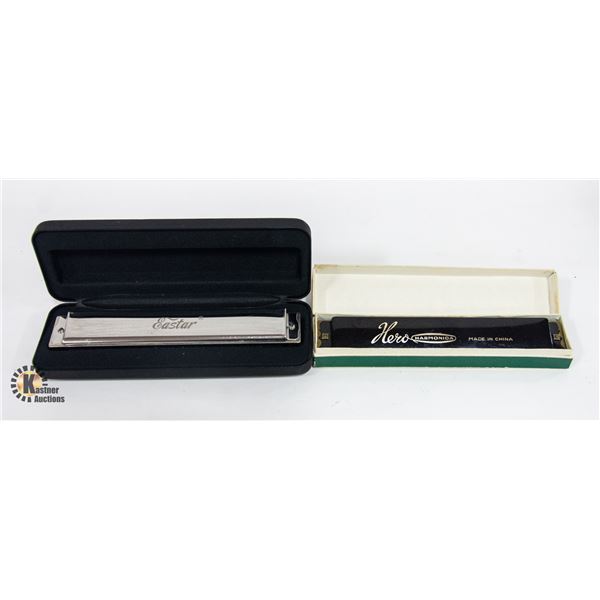 LOT OF 2 HARMONICA'S EASTAR
